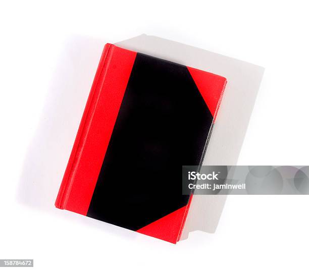 Vermelho E Preto Notebook Isolado Em Fundo Branco - Fotografias de stock e mais imagens de Acessório - Acessório, Anuário, Bloco de Recados