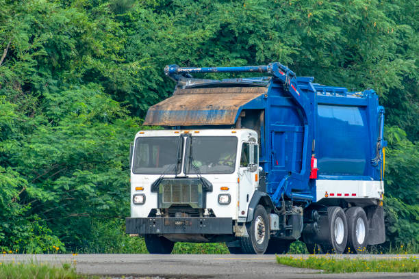 Landfill garbage waste dumped in the rubbish dump site