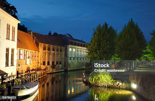 Übernachtung In Brügge Stockfoto und mehr Bilder von Abenddämmerung - Abenddämmerung, Alt, Architektur