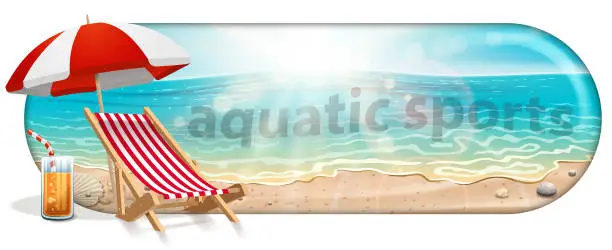 Vector illustration of aquatic sports holiday