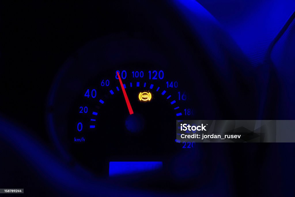 Dashboard von Geschwindigkeit beschleunigst Auto - Lizenzfrei Bauchmuskeln Stock-Foto