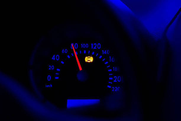 Dashboard of speed accelerating car Dashboard of speed accelerating car kilometer photos stock pictures, royalty-free photos & images