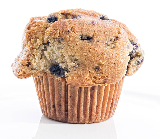 Healthy Blueberry Whole Grain Muffin stock photo