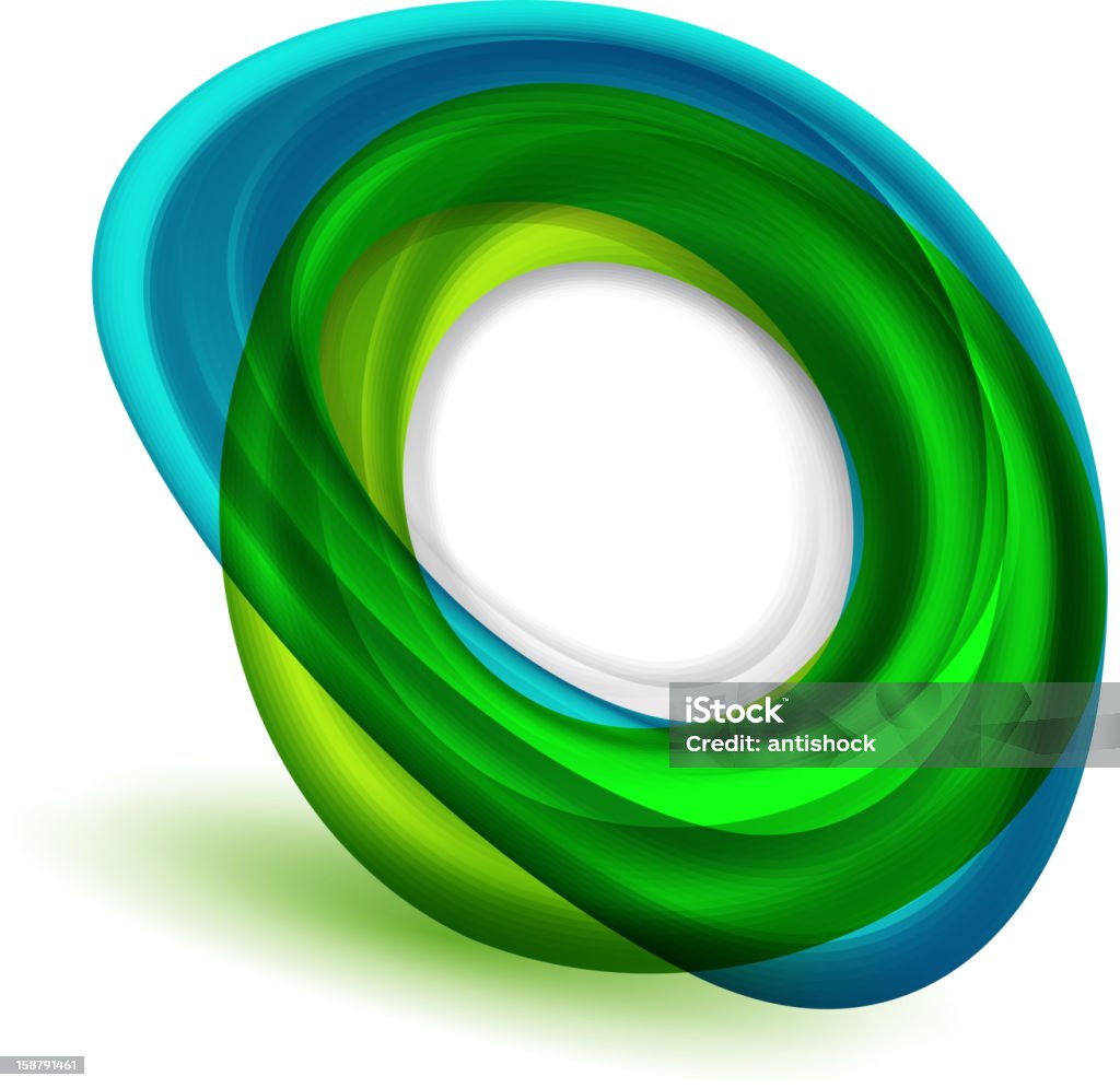 Forma de vector azul e verde - Royalty-free Abstrato arte vetorial