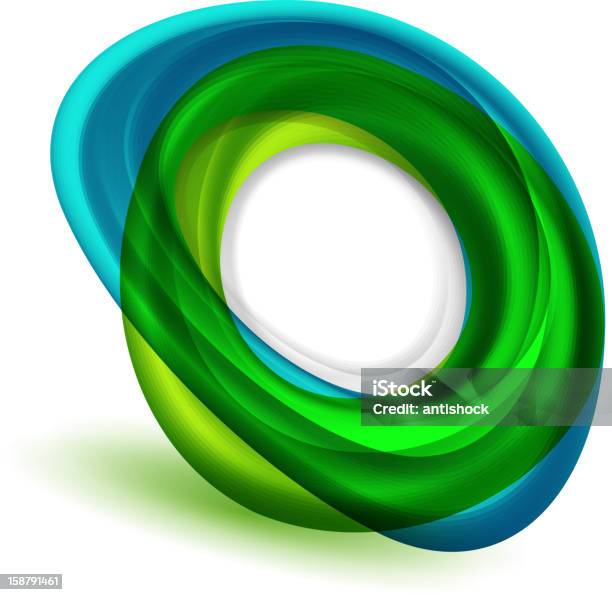 Forma De Vector Azul E Verde - Arte vetorial de stock e mais imagens de Abstrato - Abstrato, Azul, Branco