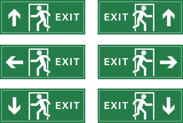 Vector illustration of Exit sign