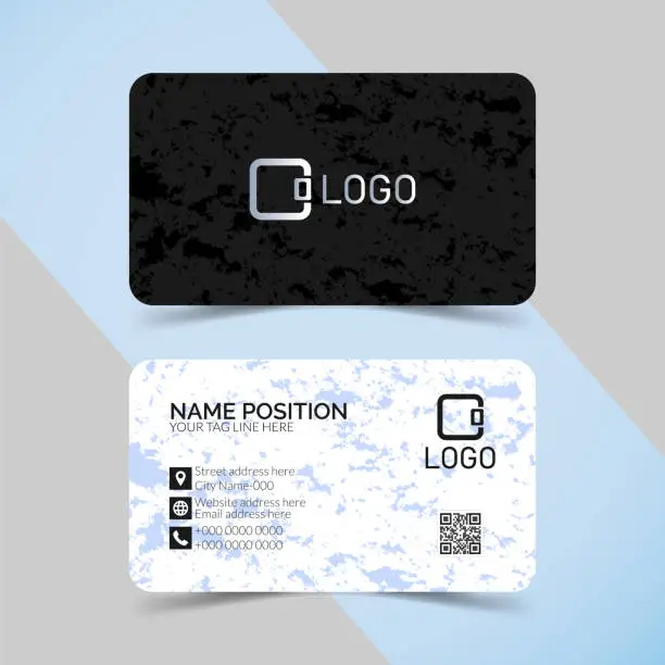 Vector illustration of Black shadow business card template design