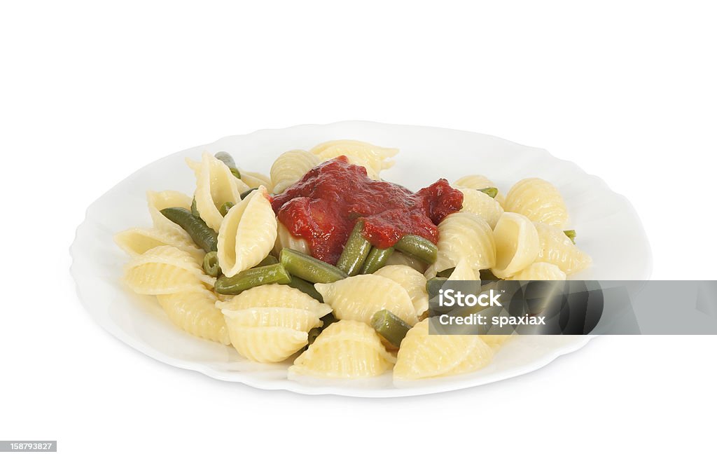 pasta con salsa de vegetales y - Foto de stock de Alimento libre de derechos
