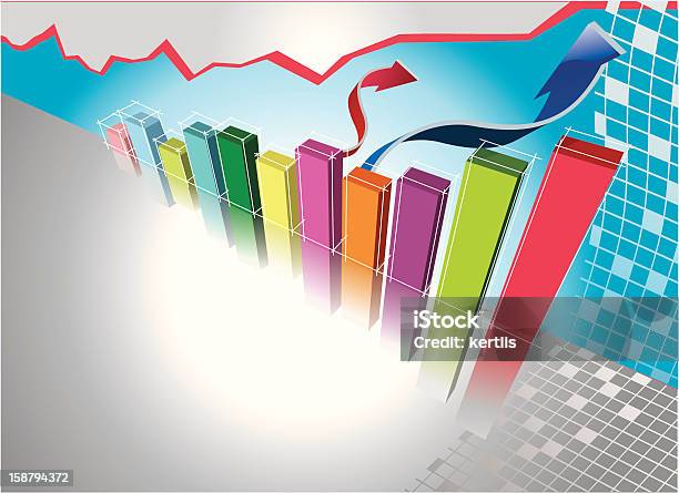 Graph 3d Stock Illustration - Download Image Now - Analyzing, Annual Event, Arrow Symbol