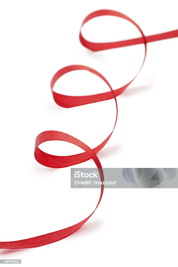 Cinta de la Navidad roja sobre fondo blanco - Foto de stock de Abstracto libre de derechos