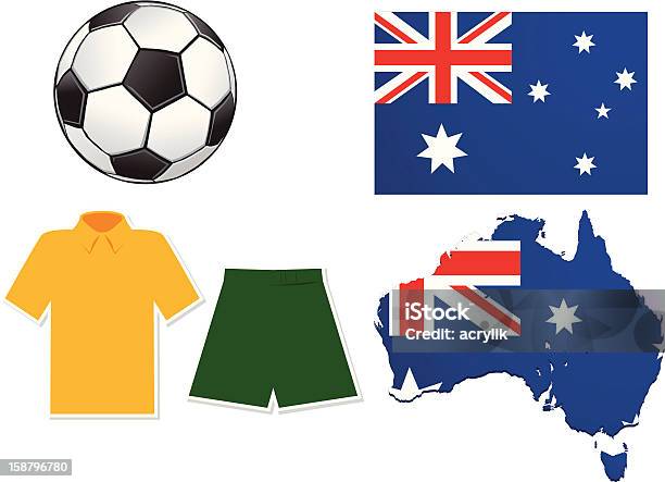 Vetores de Austrália De Futebol e mais imagens de Amarelo - Amarelo, Austrália, Azul