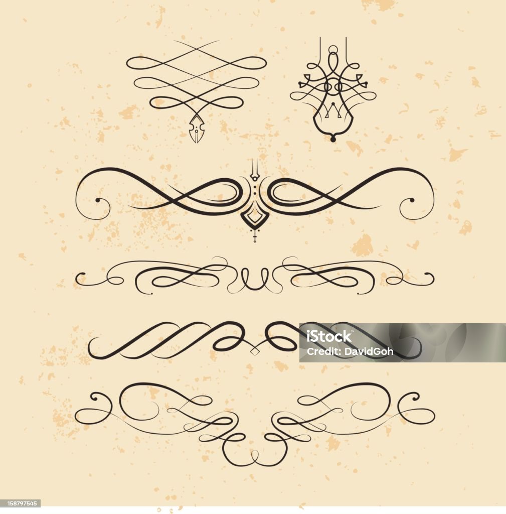 Touches Vintage - clipart vectoriel de 1950-1959 libre de droits