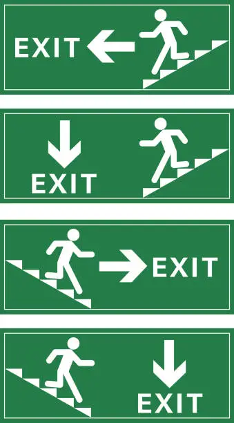 Vector illustration of Exit sign