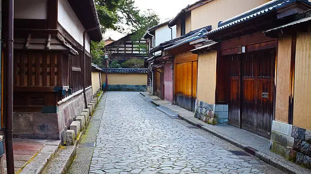 Road in a Japanese Village at Nagamachi Samurai District