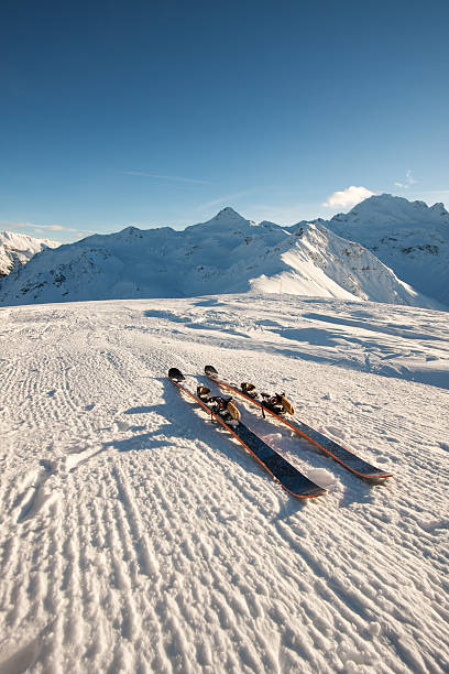istock Skis in snow at Mountains 158799843