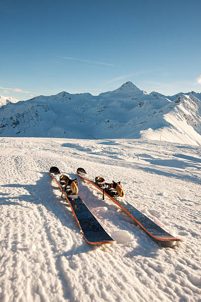 istock Skis in snow at Mountains 158799872