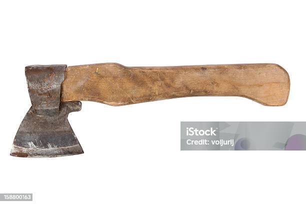 Old Axe On A White Background Stock Photo - Download Image Now - At The Edge Of, Computer Graphic, Cut Out