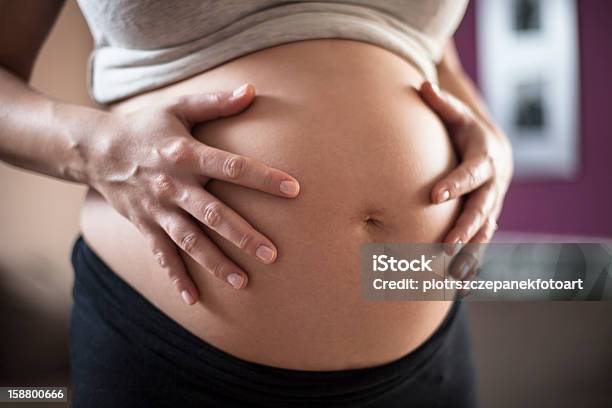 Pregnant Belly Stock Photo - Download Image Now - Abdomen, Adult, Adults Only