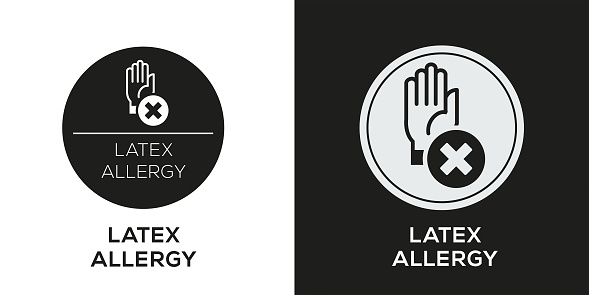 Latex allergy Icon, Vector sign.
