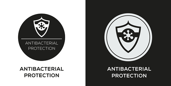 Antibacterial Protection Icon, Vector sign.