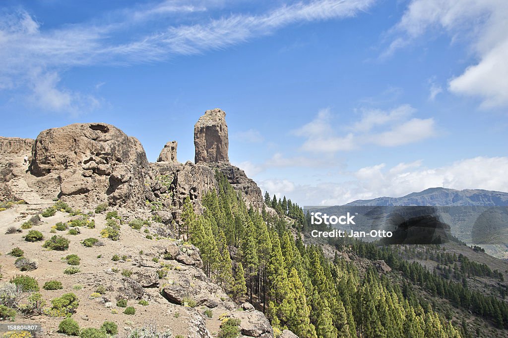 Roque Nublo auf Gran Canaria - Lizenzfrei Berg Roque Nublo Stock-Foto