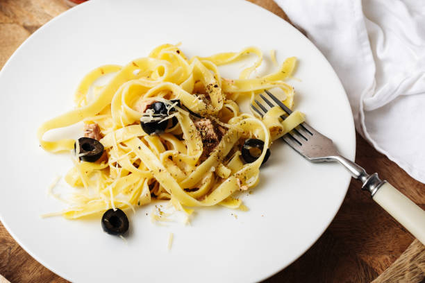 istock Pasta with tuna and olives. 1588060191
