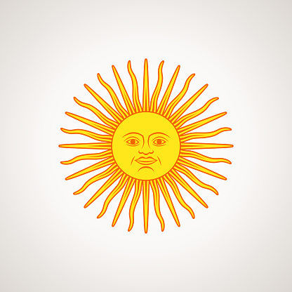 Sun of May - symbol from the flag of Argentina.