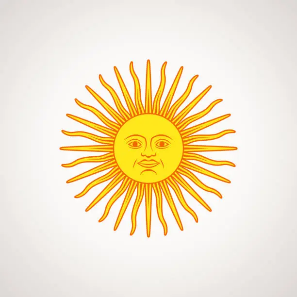 Vector illustration of Symbol from the flag of Argentina