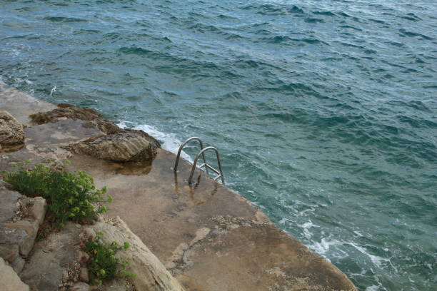 istock Cloudy stormy sky Adriatic Sea dangerous swimming 1588105338
