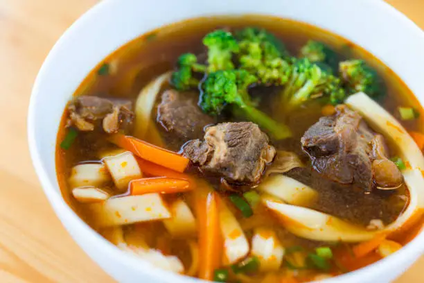 Taiwan braised beef noodle soup