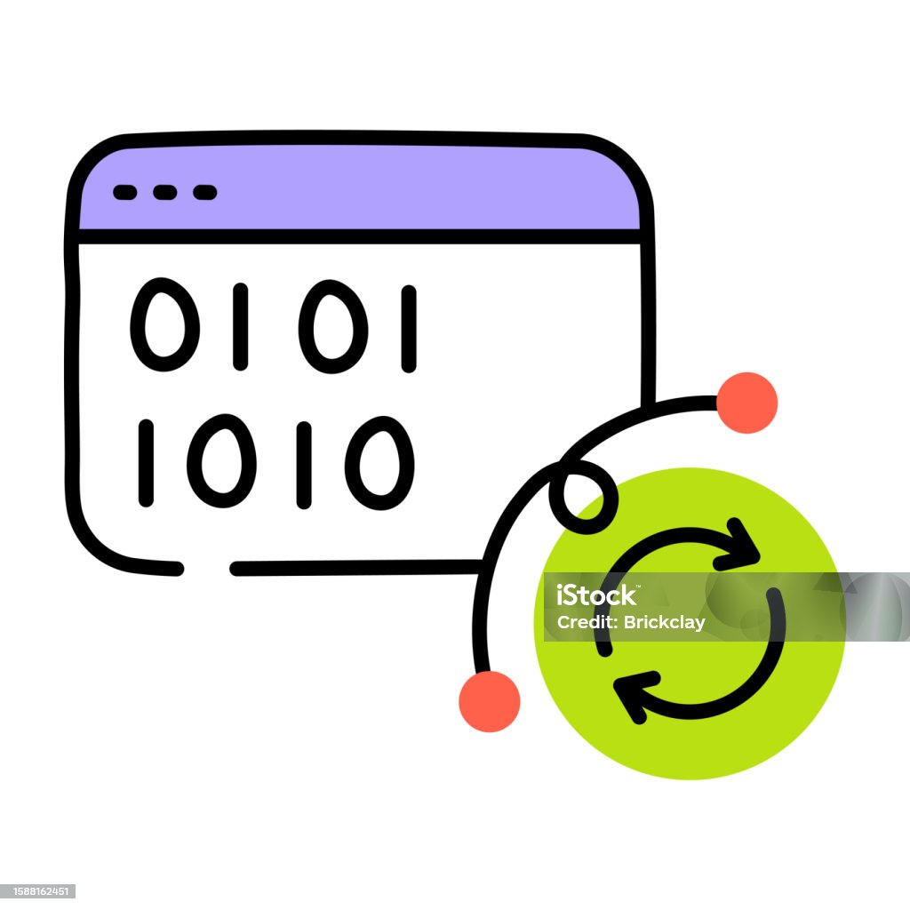 Update Code Stock Illustration - Download Image Now - Binary Code ...