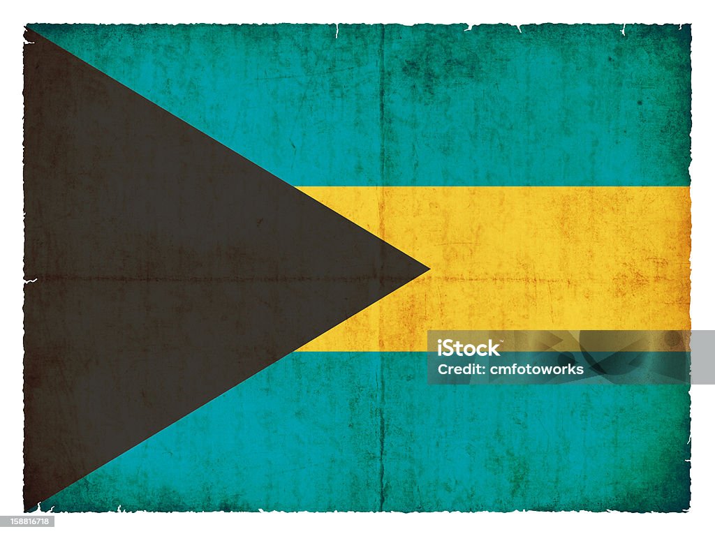 Grunge flag of the Bahamas Flag of the Bahamas created in grunge style Ancient Stock Photo