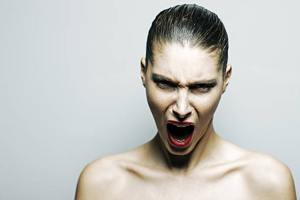 istock Beautiful woman shouting angry 158817110