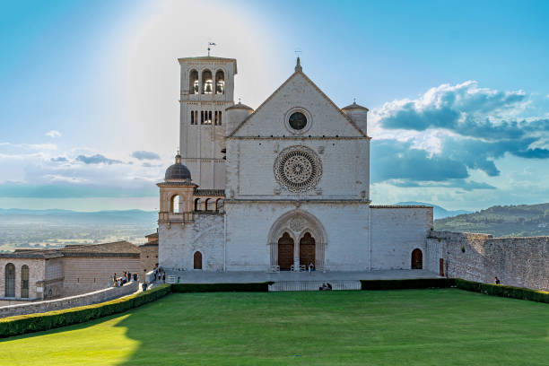 Assisi, Umbria, Italy - Basilica of San Francesco d'Assisi built in romanesque style