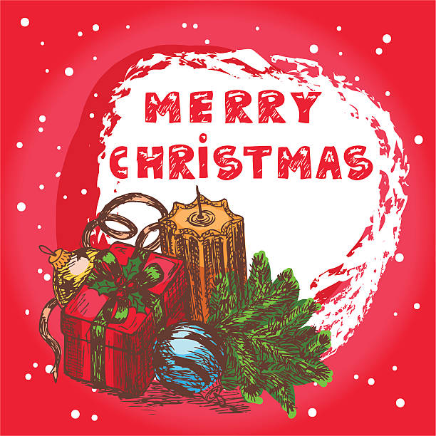 Merry Christmas Happy New Year 2013 Drawing Illustrations, Royalty-Free ...
