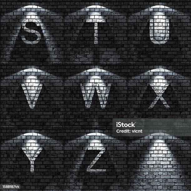 Abc Set Stock Photo - Download Image Now - Alphabet, Brick, Brick Wall
