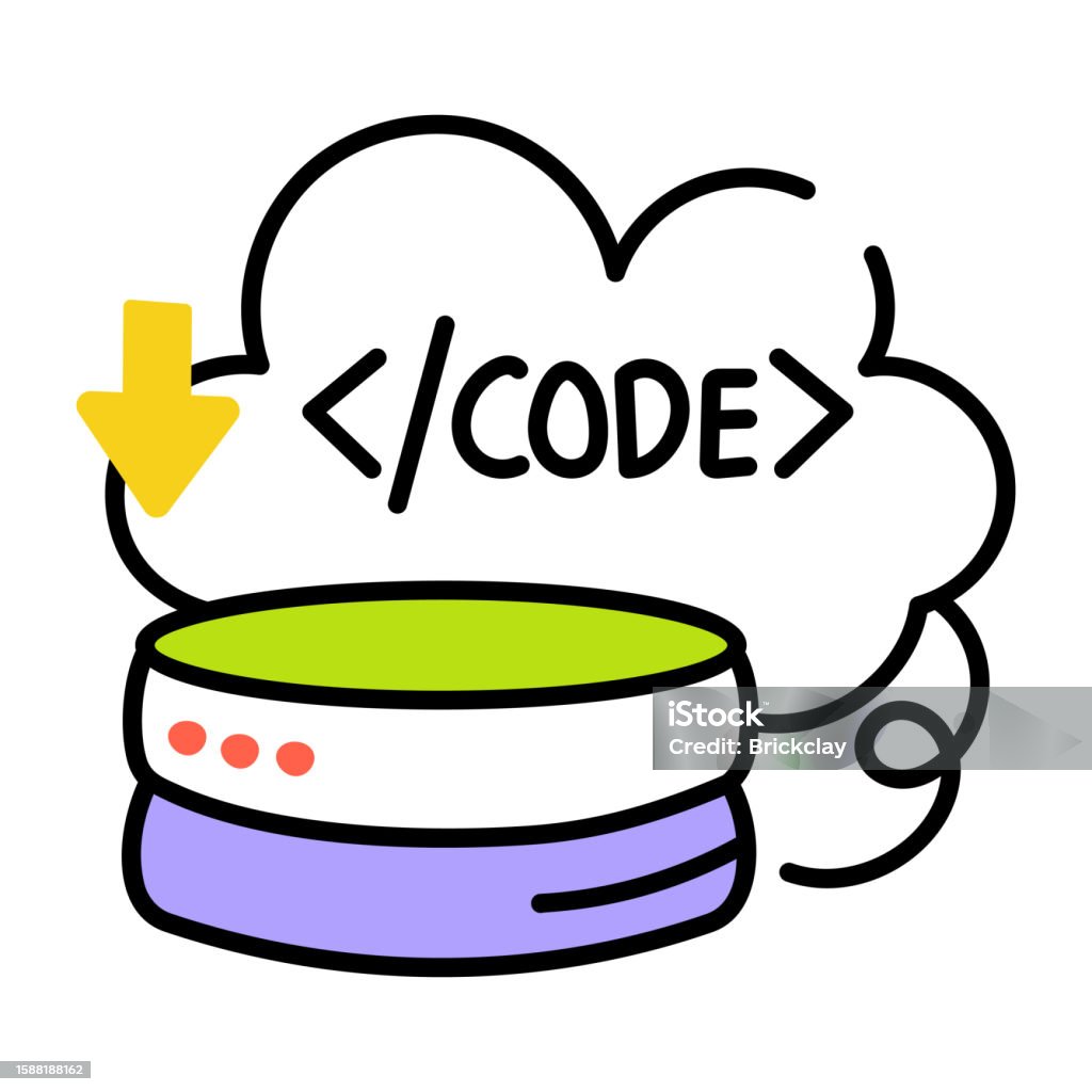 Database Coding Stock Illustration - Download Image Now - Cloud - Sky ...