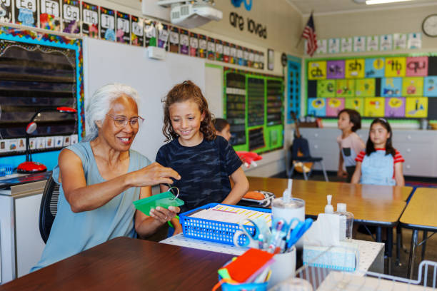 istock Student receiving one on one help from her teacher 1588210815