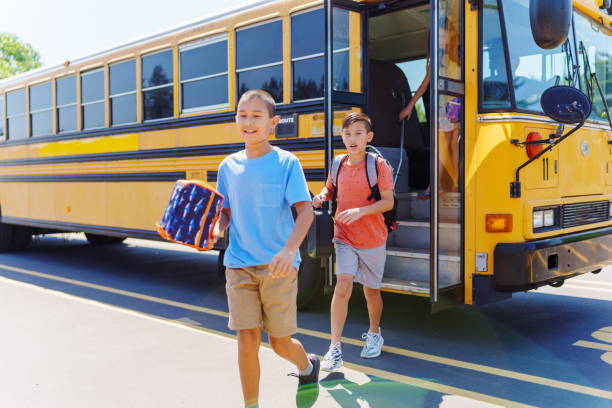 Getting Off 260+ Getting Off School Bus Stock Photos, Pictures & Royalty-Free ...