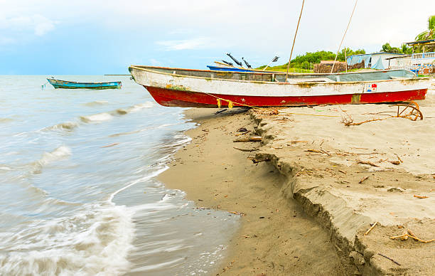 istock Boat on the shore in El Rompio Panama 158822748