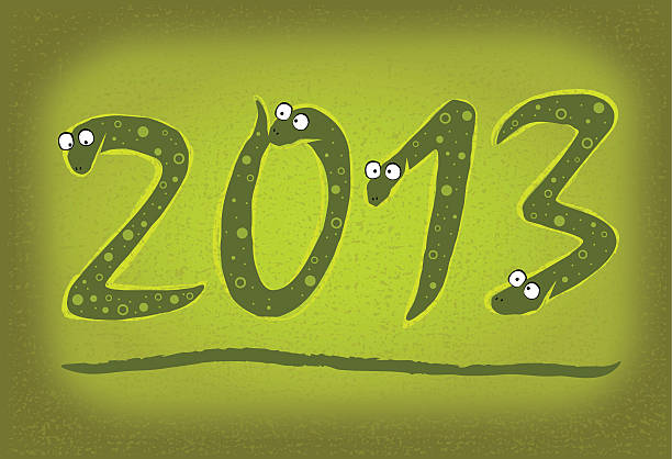 illustrazioni stock, clip art, cartoni animati e icone di tendenza di anno del serpente design - 2013 2012 green year