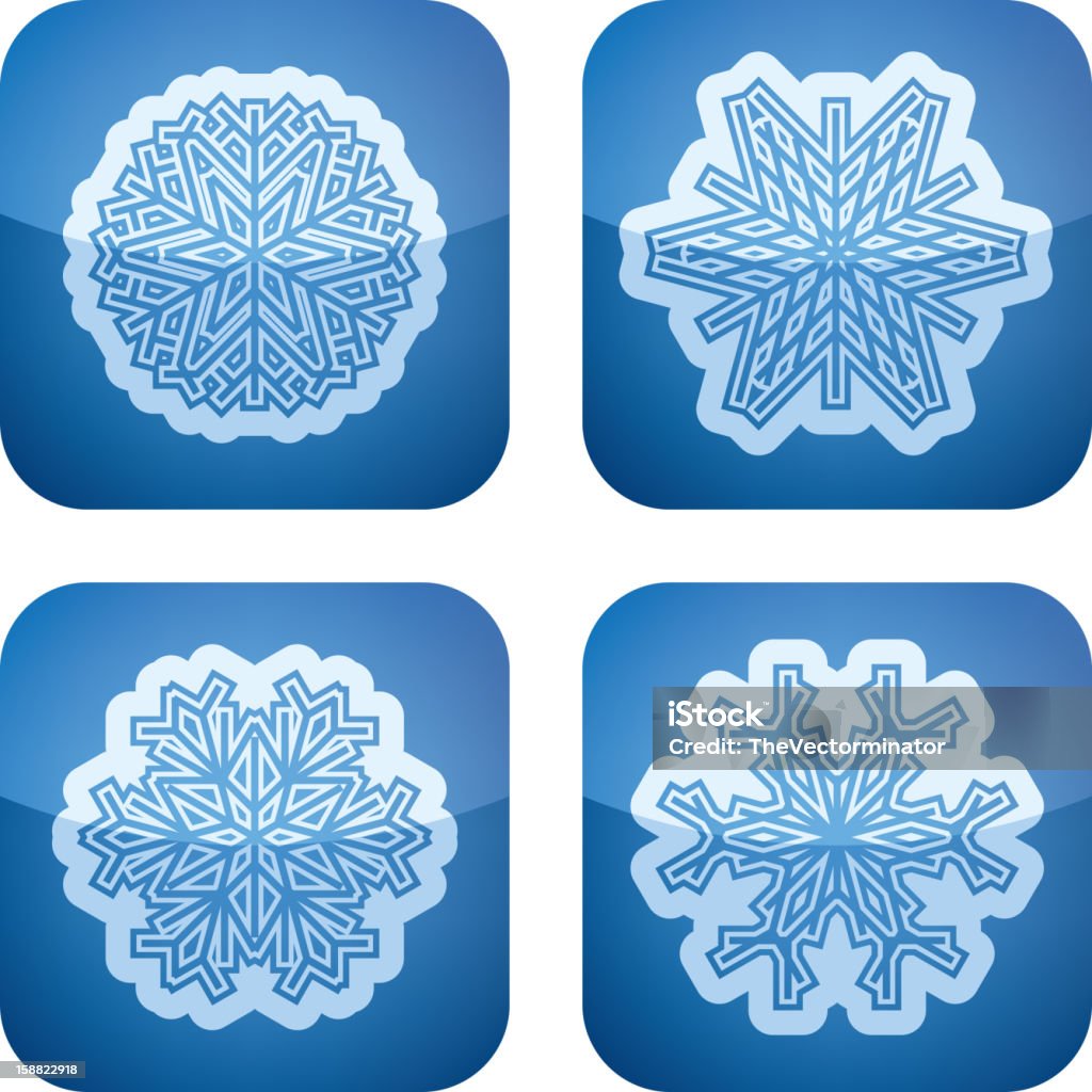 Símbolo de inverno - Vetor de Azul royalty-free