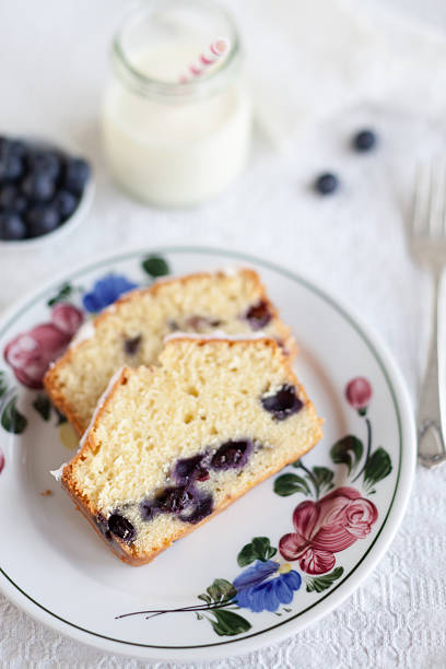 istock Blueberry cake with milk 158822970