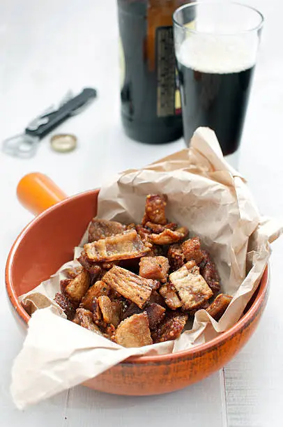 Photo of Beer and fried salted snack