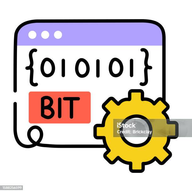 Binary Bit Stock Illustration - Download Image Now - Binary Code, Bit ...