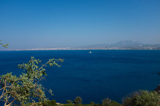 View of the capital of Crete Heraklion over a bay