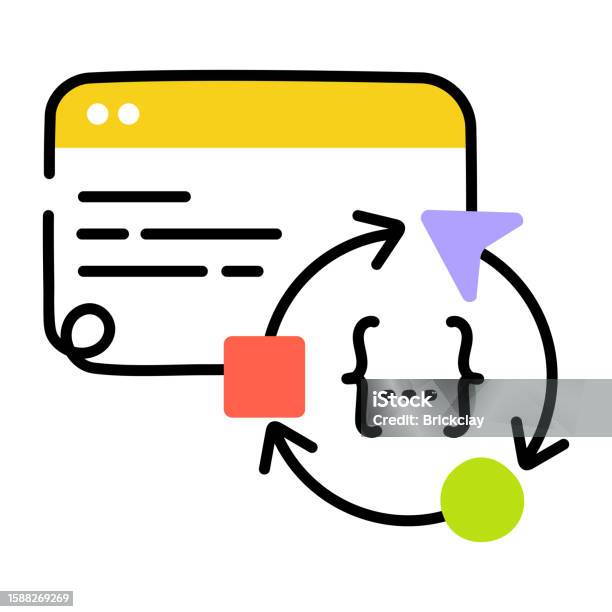 Refresh Code Stock Illustration - Download Image Now - Coding ...