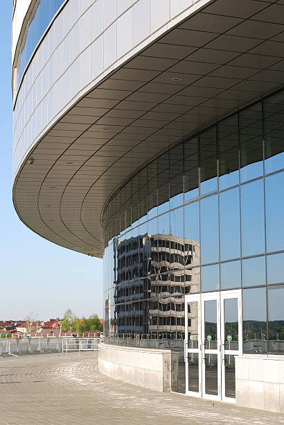 istock Input in a building from glass and metal 158827105