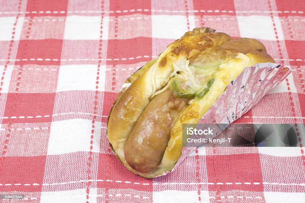 Frankfurt sausage bread This is the Frankfurt sausage bread that I eat one day. American Culture Stock Photo