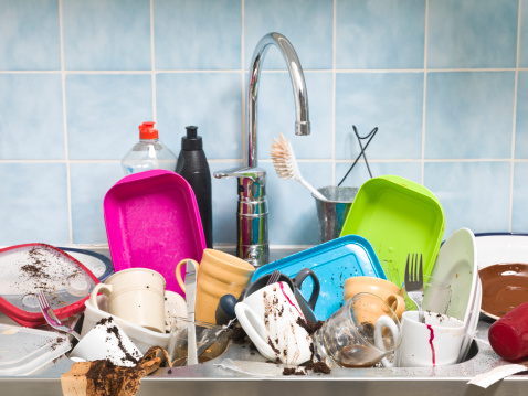 Kitchen utensils need a wash